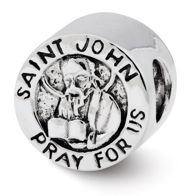 Saint John Pray For Us Bead - Sterling Silver QRS2431, MPN: QRS2431, 886774991689