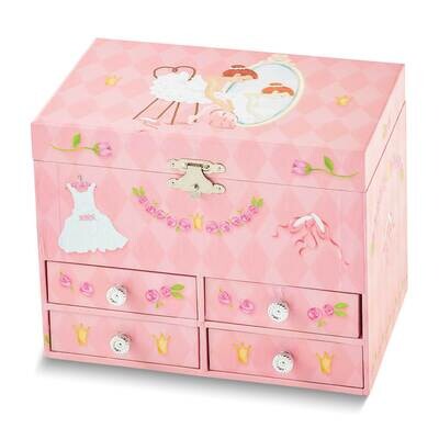 Children&#39;s Ballerina Themed Four Drawer Musical Jewelry Box GM24814, MPN: GM24814, 404672922129