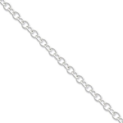 18 Inch 5.75mm Oval cable chain Sterling Silver QFC96-18, MPN: QFC96-18, 883957944838