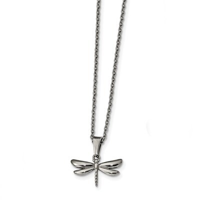 22 inch Dragonfly Necklace Stainless Steel Polished SRN2460-22 by Chisel, MPN: SRN2460-22, 19110185…