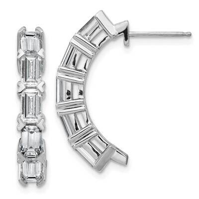 Emerald-cut 5 Stone G H I True Light Moissanite Earrings 14k White Gold EM4455-290-WMT, MPN: EM4455…
