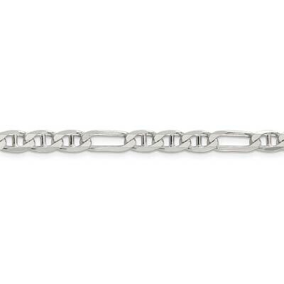 30 Inch 5.5mm Figaro Anchor Chain Sterling Silver QAF150-30, MPN: QAF150-30, 883957931203
