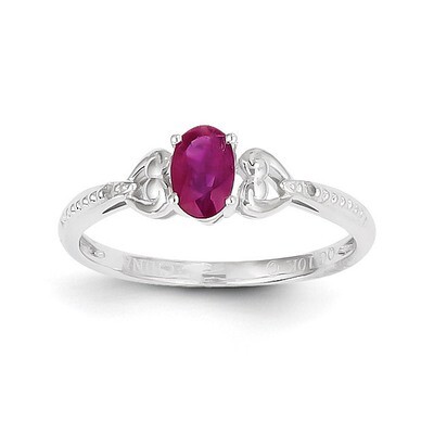 Genuine Ruby Diamond Ring 10k White Gold 10XB292, MPN: 10XB292, 883957393483