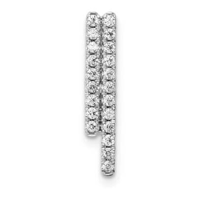 Diamond Bars Chain Slide 14k White Gold Polished PM7494-022-WA, MPN: PM7494-022-WA,