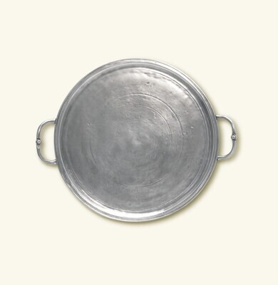 Match Pewter Round Tray With Handles Small a359.0, MPN: a359.0,