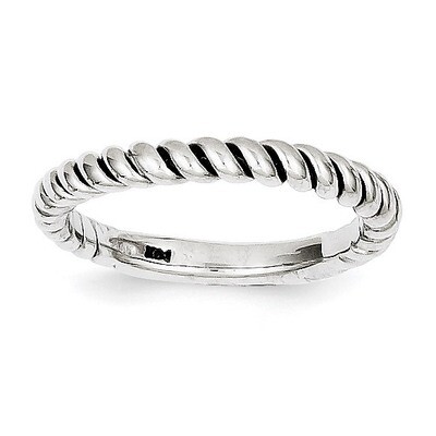Polished Twisted Band 14k White Gold K590, MPN: K590, 886774101354