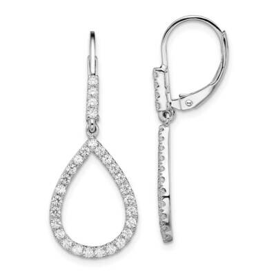 Si1/Si2, G H I, Teardrop Leverback Earrings 14k White Gold Lab Grown Diamond EM7956-068-WLG, MPN: E…