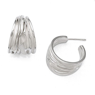 Leslie&#39;s Post Hoop Earrings - Sterling Silver HB-QLE558, MPN: QLE558, 886774966229
