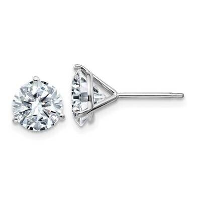 2.50ct. 7.0mm Round D E F Pure Light Moissanite Earrings 14k White Gold WG322-10MP, MPN: WG322-10MP…