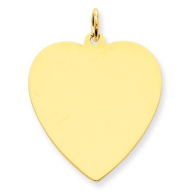 Plain .013 Gauge Engravable Heart Disc Charm 14k Gold XM199/13, MPN: XM199/13, 883957416465