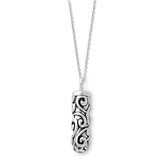 Cylinder Remembrance Ash Holder 18 Inch Necklace Sterling Silver Antiqued QSX179, MPN: QSX179, 8839…