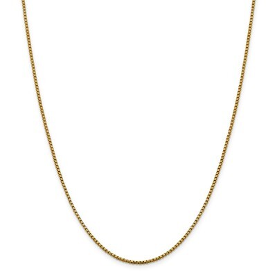 Leslie&#39;s 1.85 mm Diamond-cut Round Box Chain 18 Inch 14k Gold HB-7239-18, MPN: 7239-18, 191101848766