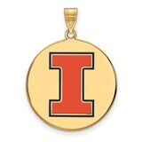 University of Illinois x-Large Enamel Pendant Gold-plated Silver GP071UIL, MPN: GP071UIL, 886774953…