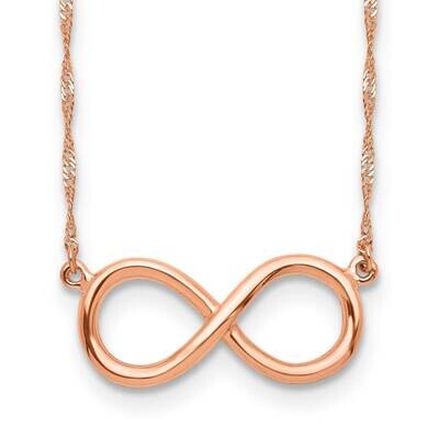 Rose Polished Infinity Necklace 14k Gold SF2650-16.5, MPN: SF2650-16.5, 883957838267