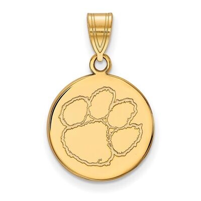 Clemson University Medium Disc Pendant Gold-plated Silver GP039CU, MPN: GP039CU, 886774939889