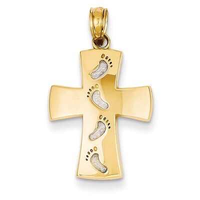 Footprints Cross Pendant 14k Gold C4430, MPN: C4430, 637218021222