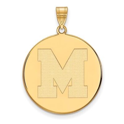 University of Memphis x-Large Disc Pendant 14k Yellow Gold 4Y042UMP, MPN: 4Y042UMP, 886774881423