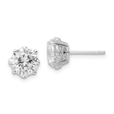 Cheryl M Rhodium-Plated Fancy CZ Diamond Stud Post Earrings Sterling Silver QCM1476, MPN: QCM1476, …