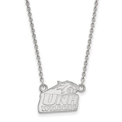 University of New Hampshire Small Pendant with Chain Necklace 14k White Gold 4W005UNH-18, MPN: 4W00…