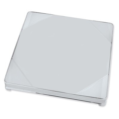 Nickel-plated 22 Inch Square Gallery Cake Tableau GM4249