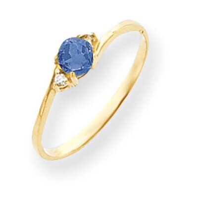 4mm Tanzanite Diamond Ring 14k Gold Y4712T/A, MPN: Y4712T/A, 883957596013