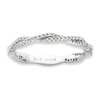 Diamond Ring - Sterling Silver Polished QSK630, MPN: QSK630, 886774220185