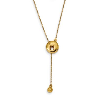Leslie&#39;s Y-Drop Necklace 18 Inch 14k Gold Polished HB-LF1067-18, MPN: LF1067-18,