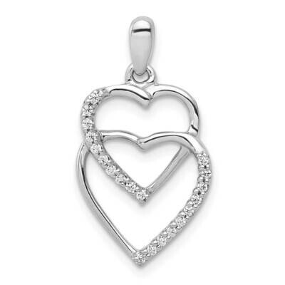 1/10Ct. Entwined Hearts Pendant 14k White Gold Diamond PM4926-010-WA, MPN: PM4926-010-WA, 818050011…