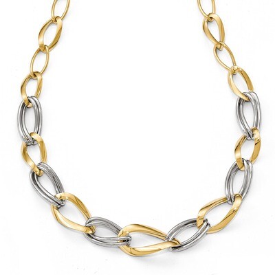 Leslie&#39;s 0.5 inch Extender Necklace 17.5 Inch 14k Two-tone Gold Polished HB-LF607-17.5, MPN: LF607-…