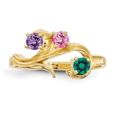 3 Stone Mother&#39;s Ring 14k Yellow Gold Genuine XMR4/3GY, MPN: XMR4_3, 191101538803