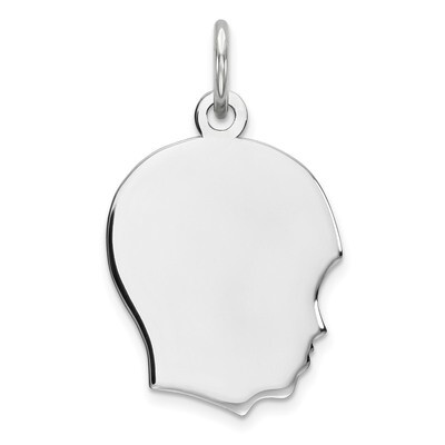Engravable Boy Disc Charm Polish on Front Back Sterling Silver QM352/27P, MPN: QM352/27P, 886774079…