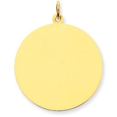 Plain .013 Gauge Circular Engravable Disc Charm 14k Gold XM141/13, MPN: XM141/13, 883957447049