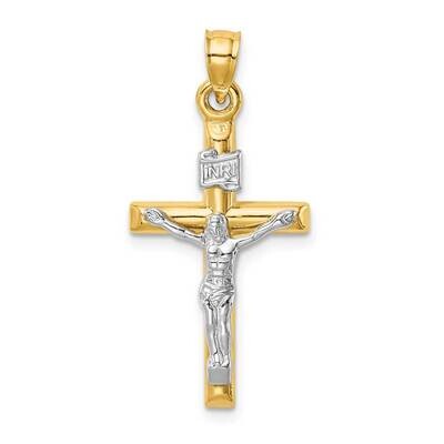 Hollow Crucifix Pendant 14k Two-tone Gold XR1845, MPN: XR1845, 886774105024