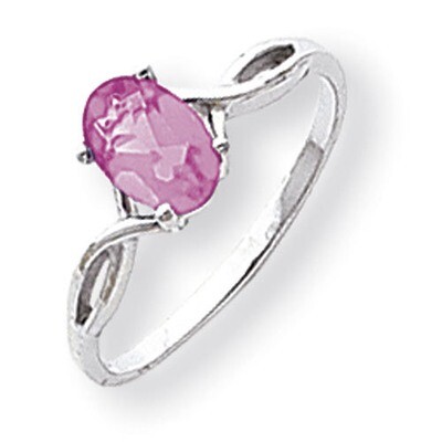 Pink Sapphire Ring 14k white Gold 7x5mm Oval Y2198SP, MPN: Y2198SP, 883957554983