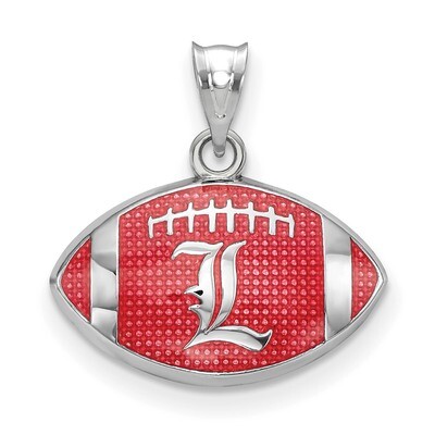 University of Louisville Enameled Football Pendant Sterling Silver SS508UL, MPN: SS508UL, 634401431…