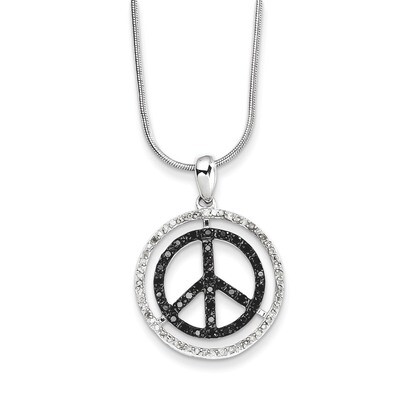 Black &amp; White Diamond Pendant Sterling Silver QP3766, MPN: QP3766, 883957028613