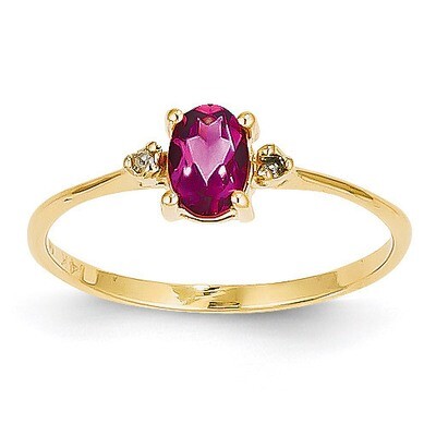 Diamond &amp; Pink Tourmaline Birthstone Ring 14k Gold XBR211, MPN: XBR211, 883957373881