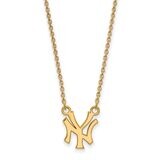 New York Yankees Small Pendant with Chain Necklace 10k Yellow Gold 1Y051YAN-18, MPN: 1Y051YAN-18, 8…