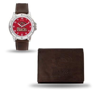 Arizona Diamondbacks Brown Leather Watch &amp; Wallet Set GC4940, MPN: GC4940, 94746922580