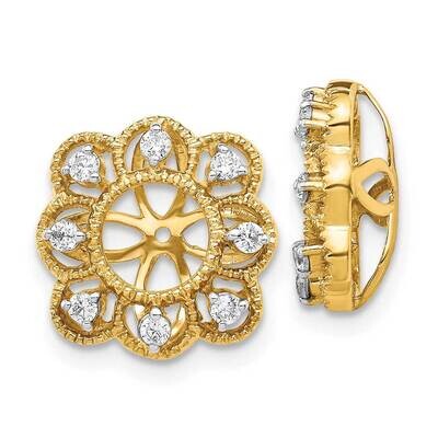 Earring Jacket 14k Gold Fancy Diamond EJM5329-025-YA, MPN: EJM5329-025-YA, 191101385537