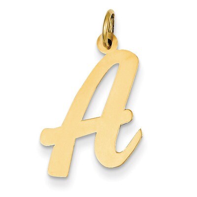 Large Script Initial A Charm 14k Gold YC662A, MPN: YC662A, 886774137315