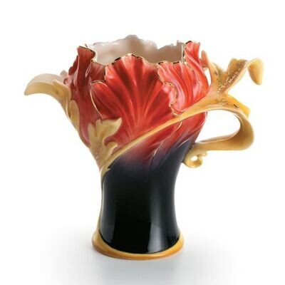 Franz Porcelain Striking Vermillion Peony Creamer FZ01163, MPN: FZ01163,