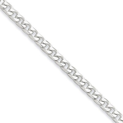 24 Inch 3.7mm Curb Chain Sterling Silver Polished QFC151-24, MPN: QFC151-24, 886774421117