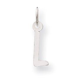 Small Slanted Block Initial L Charm Pendant 14k white Gold YC645L, MPN: YC645L, 191101634277