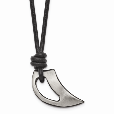 Brushed Black IP-plated Claw Necklace Stainless Steel Polished SRN1475-20 by Chisel, MPN: SRN1475-2…