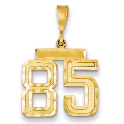 Number 85 Charm 14k Gold Medium Diamond-cut  MN85, MPN: MN85, 883957139975