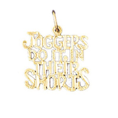 Dazzlers Jewelry Joggers Do It In Their Shorts Pendant Necklace Charm Bracelet in Yellow, White or …