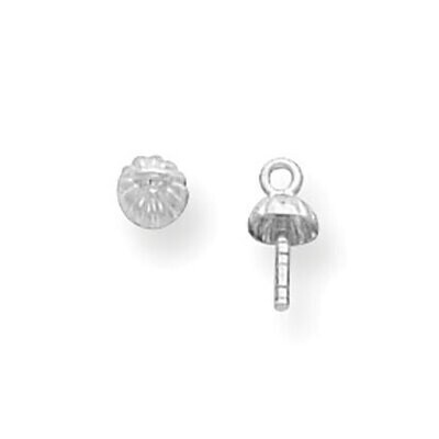 4.0mm Pearl Earring Dangle Component Sterling Silver SS3195, MPN: SS3195,