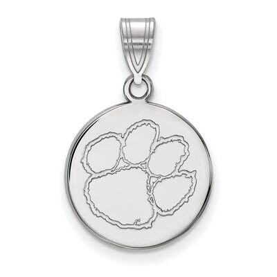 Clemson University Medium Disc Pendant Sterling Silver SS039CU, MPN: SS039CU, 886774680088