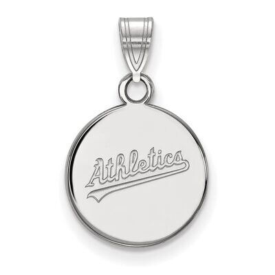 Oakland Athletics Small Disc Pendant Sterling Silver SS018ATH, MPN: SS018ATH, 886774628295